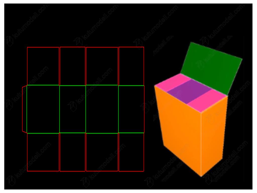 A box - tam kapak